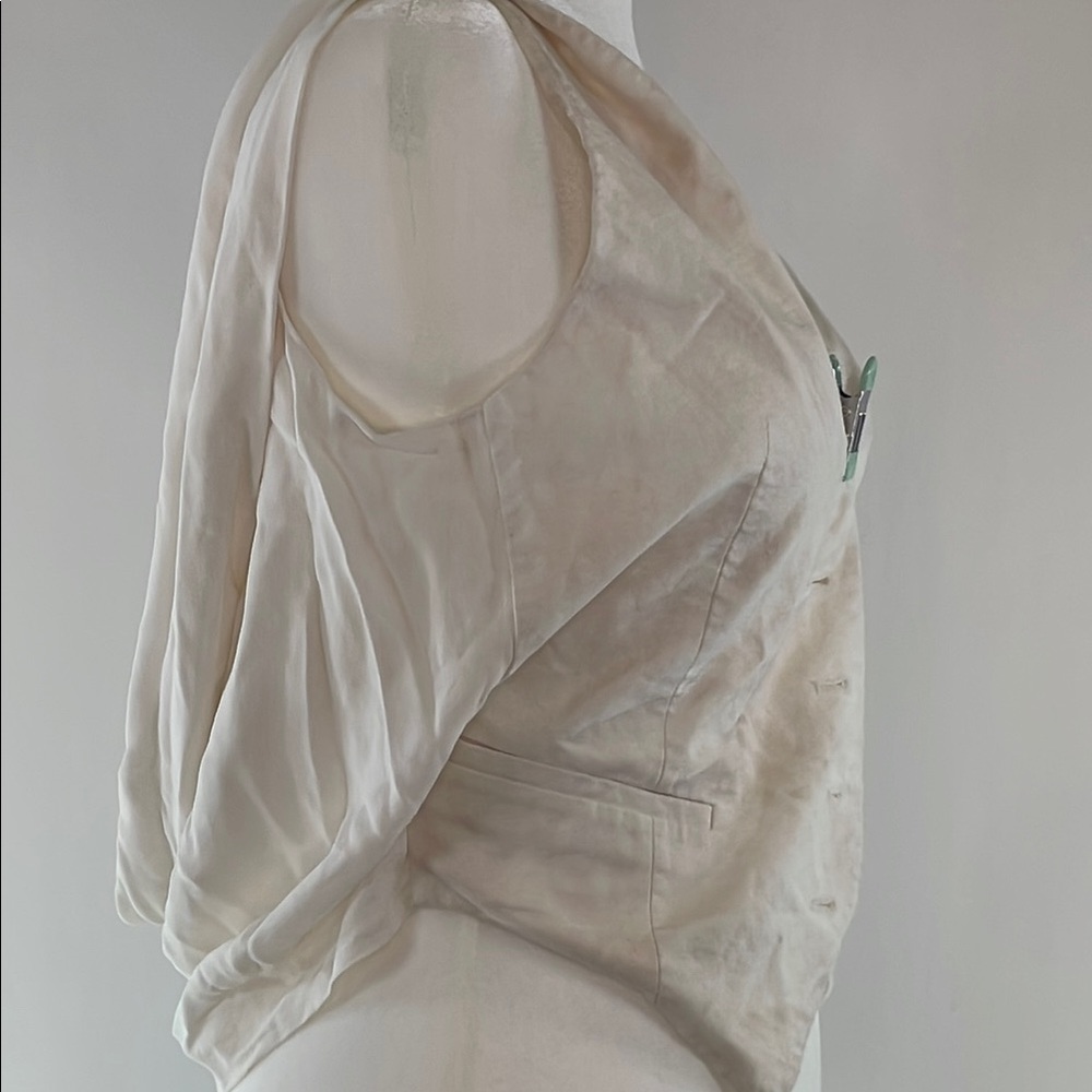 Nina Ricci Cady Drapped Open-Back Vest, 38 - Picture 10 of 10